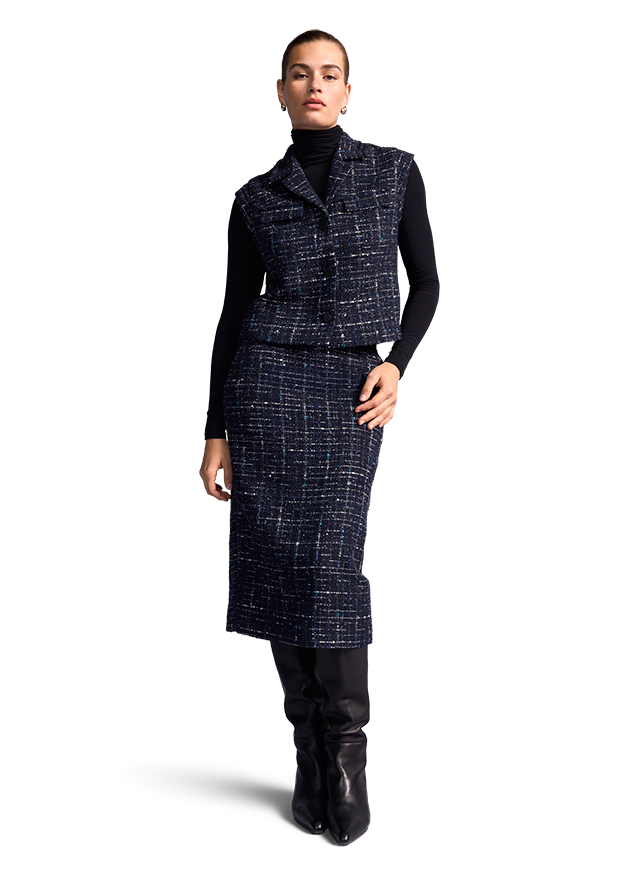 Tweed Midi Skirt