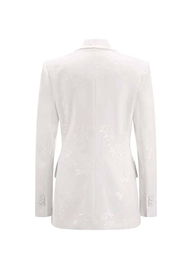 Blazer, Weiß, Jacket, Blazer mit Muster, Herren/Unisex