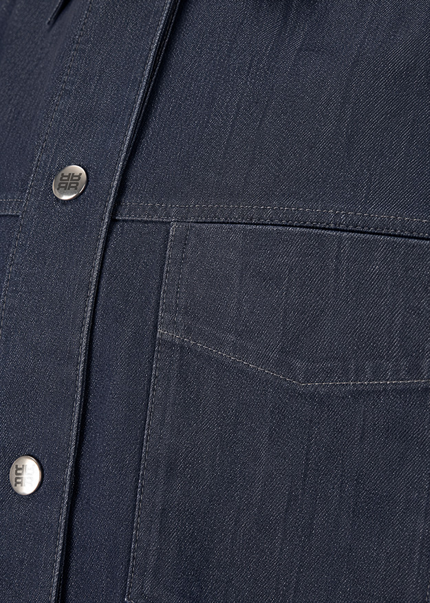 Jeansstoff, Denim, Nadelstreifen?, Knopfbuttons, Brusttasche