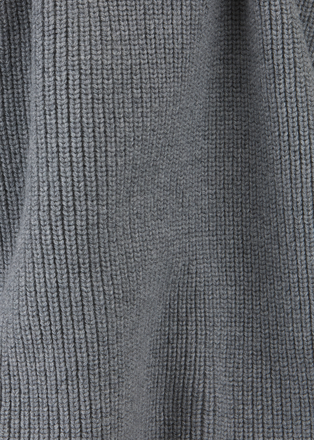 Strick, Pullover, Grau, Rippstrick, Kastenstrick