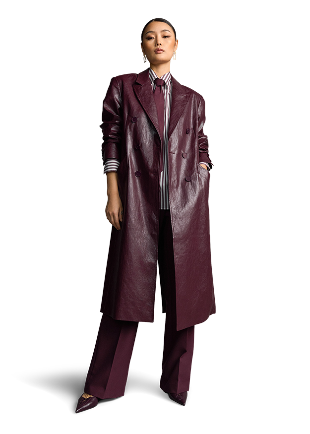 Long Coat made from vegan Leather Long Coat made from vegan Leather