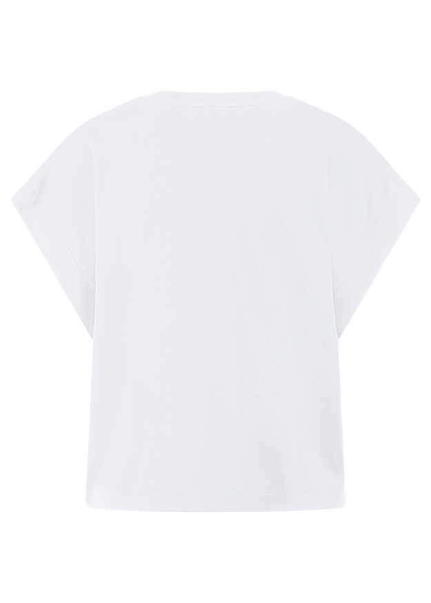 T-Shirt, Kurzarm, weiß, Rückseite, einfache Passform