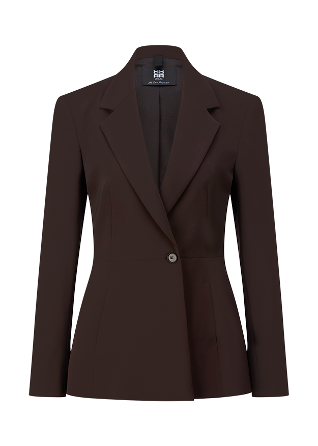 Blazer, Einreiher, Hemdlose, Braun, Anzugjacke
