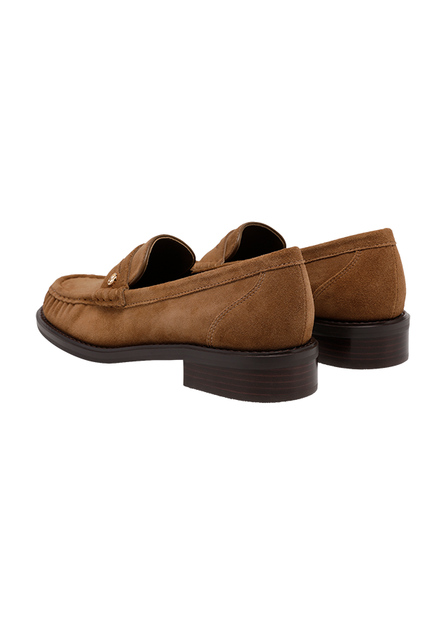 Loafer, Mokassin, Leder, Braun, Gummisohle