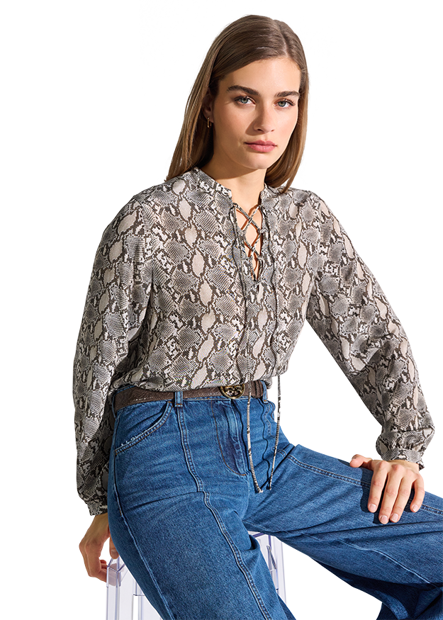 Blouse with Lacing
