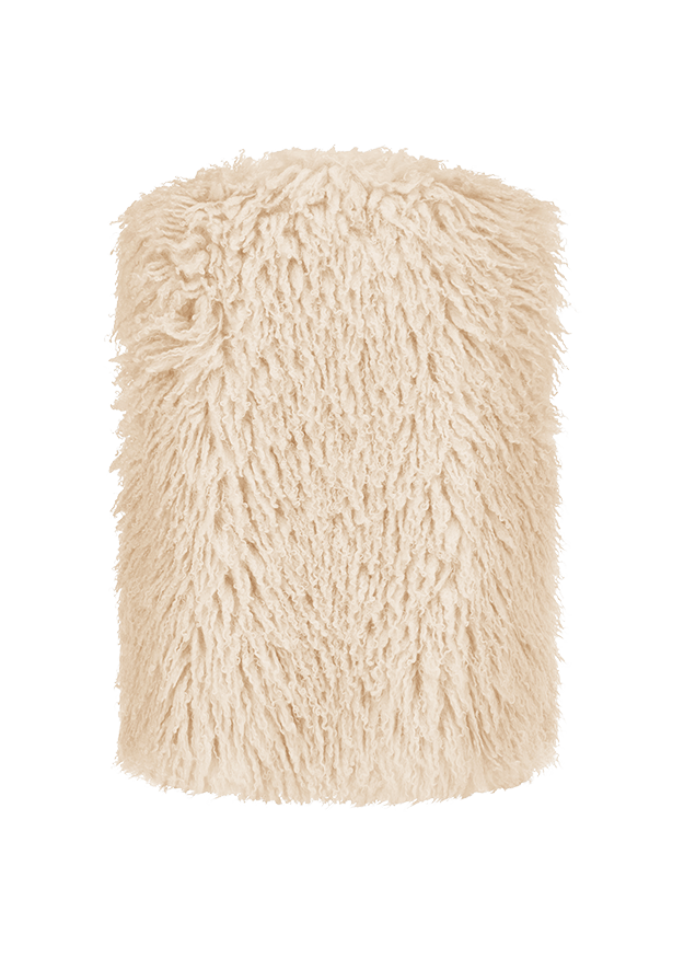 Schafsfell, Schaffel, Teppich, Pouf, Beige