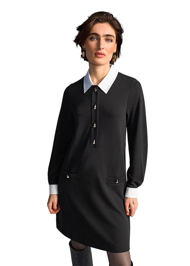 Kleid mit Hemdkragen