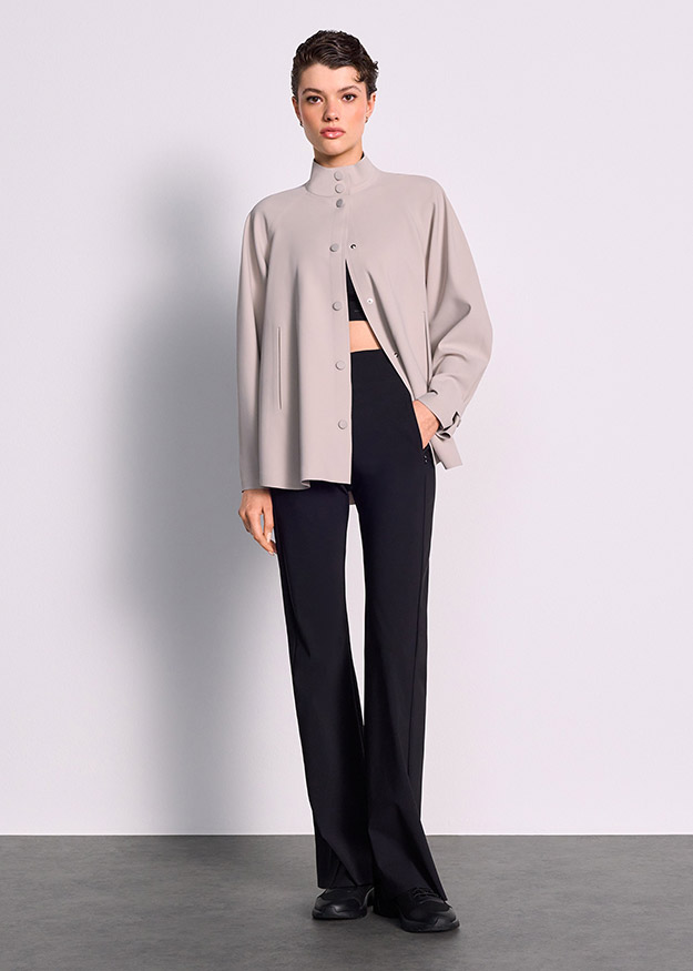 blazer, jaquette, mantel, knopfverschluss, musellinie