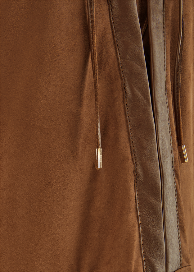 Leder, Jacke, Braun, Riegel, Kordel