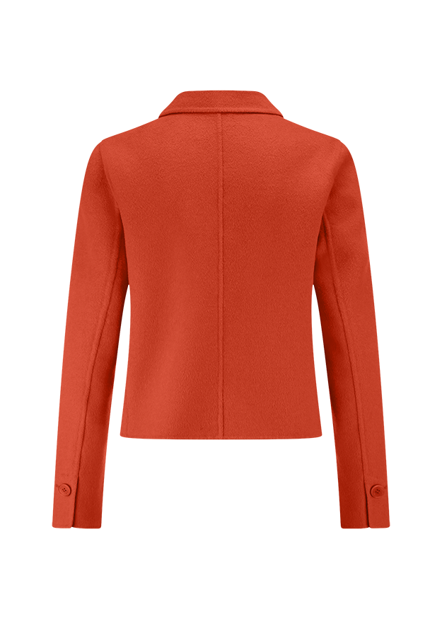 Blazer, Jacke, Rot, Kragen, Langarm