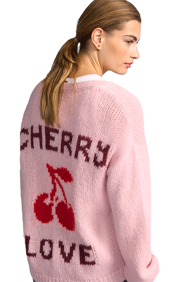 Cardigan with Cherry Pattern Cardigan with Cherry Pattern