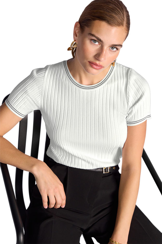 Strickshirt mit Rundhalsausschnitt