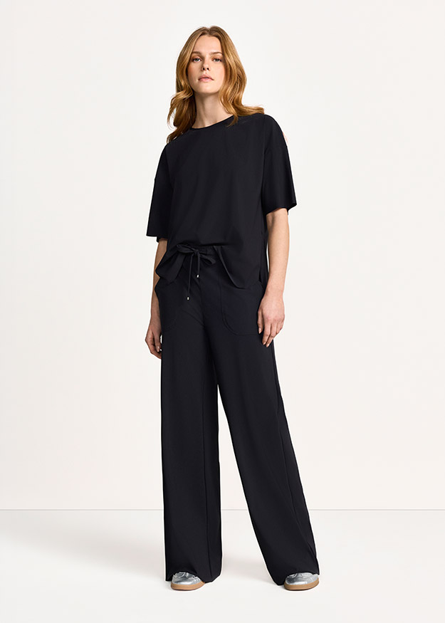 lose Fit, Schwarz, Overalls, Gürtel-Taschengürtel, Lockerer Stil