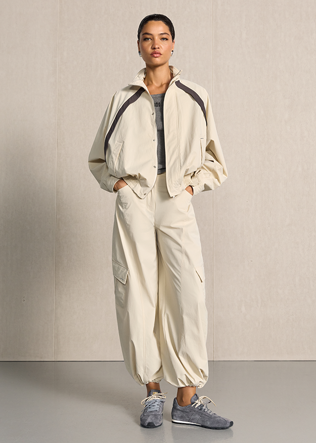 Unisex, Cargo Hose, Beige Tracksuit, Windbreaker, Jumpsuit