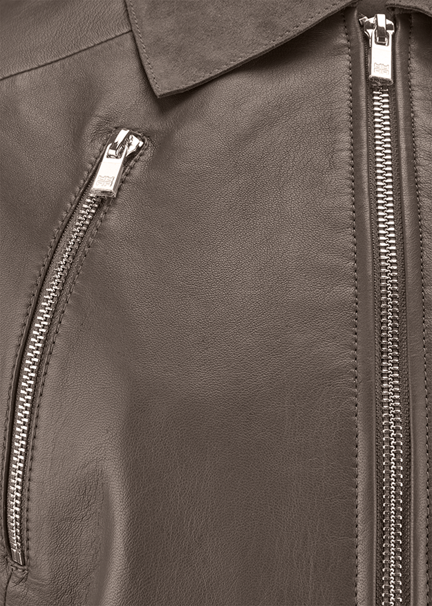 lederjacke, Reißverschluss, Braun, Jacke, Zipper