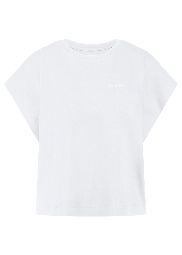 T-Shirt, Weiß, Kurzarm, Rundhals, Uni