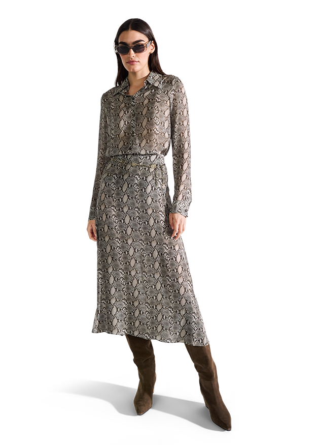 Skirt with Snake Print
