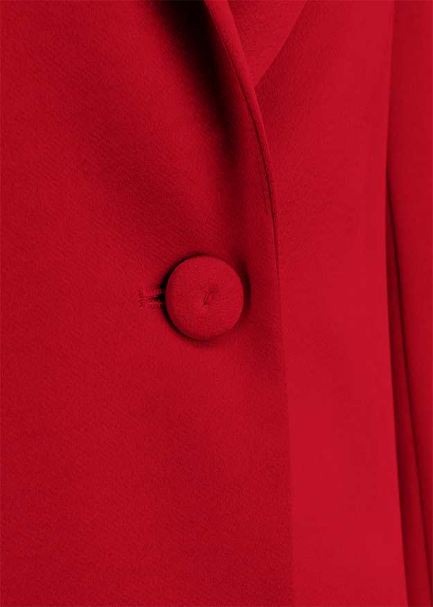 rot, knopf, mantel, textil, stoff