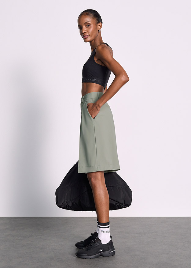 sportbekleidung, oberteil, rock, gepolstert, athleisure