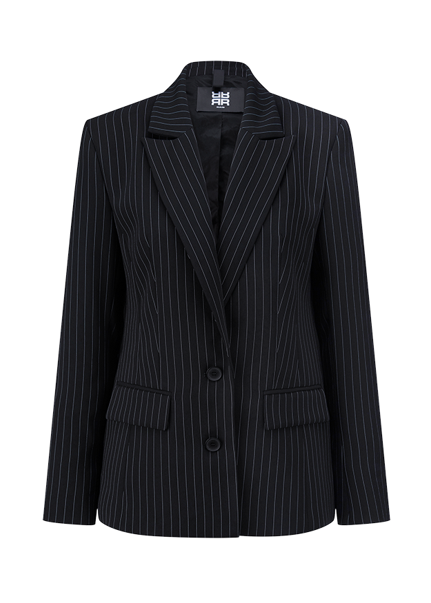 Anzug, Blazer, Nadelstreifen, Knopfleiste, Paspelierte Taschen