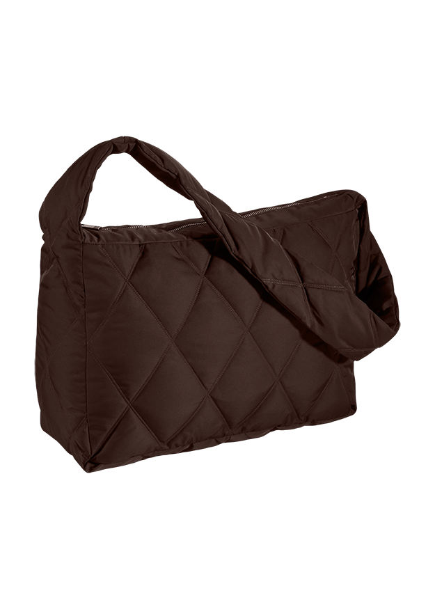 Tasche, Quilted, Hobo, Umhängetasche, Braun