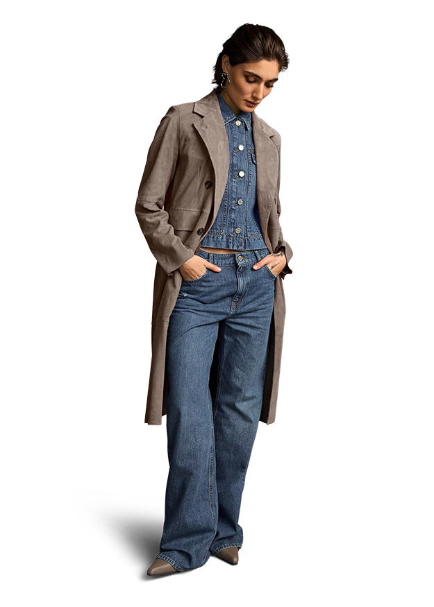 Leather Coat made from Goat Suede Leather Coat made from Goat Suede