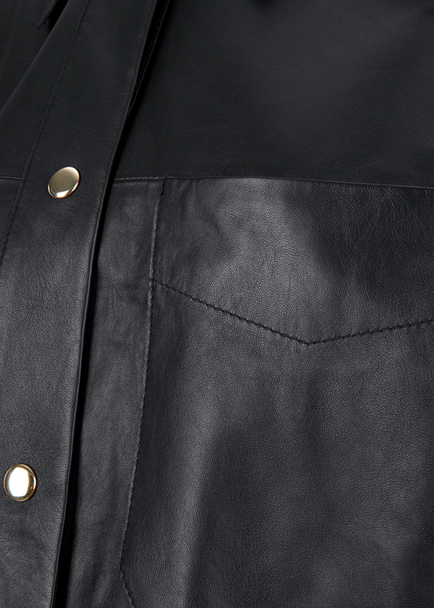 Leder, Jacke, Schwarz, Knopf, Nähtung
