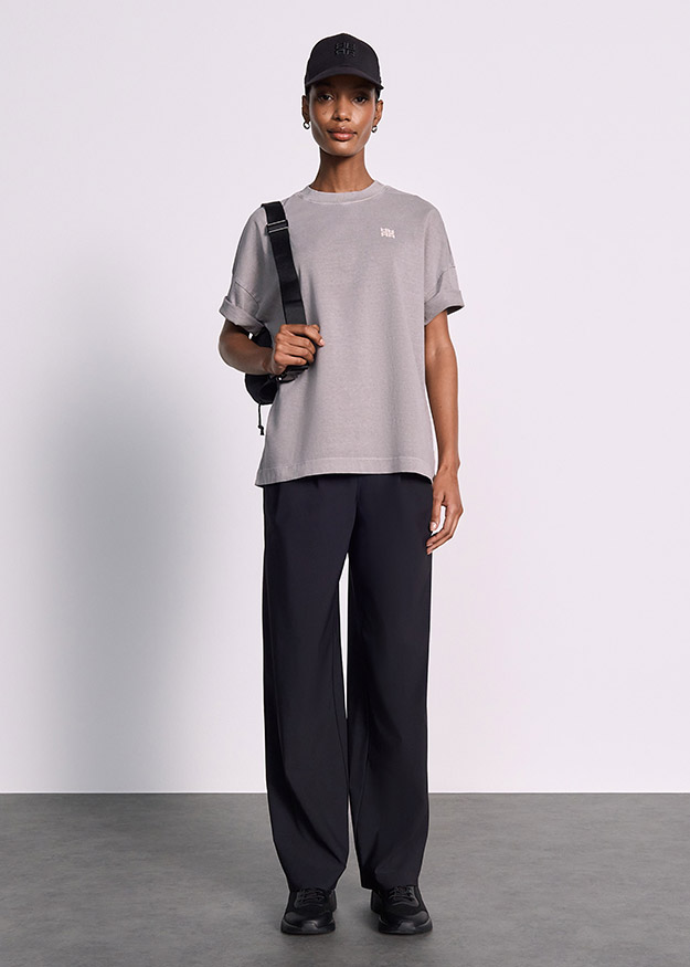 T-Shirt, Grau, Kurzärmlig, Casual, Caprileggere
