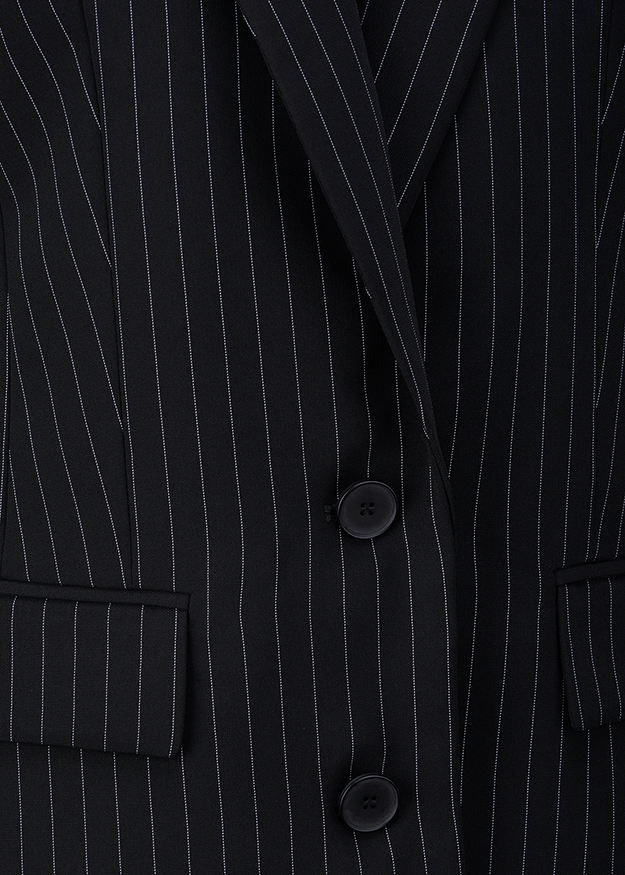 Anzug, Nadelstreifen, Blazer, Knöpfe, Paspel