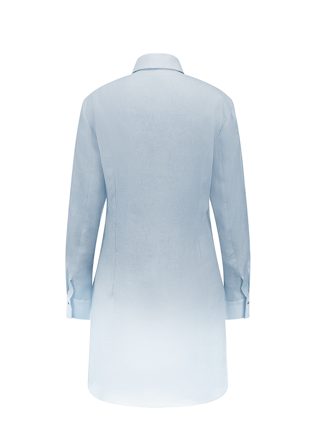 Bluse, Lange Bluse, Knöpfe am Ärmel, Kragen, einfarbig