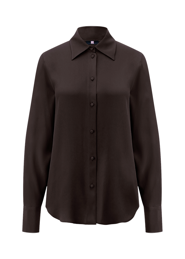 bluse, langarm, knopfleiste, einfarbig, hautfreundliche