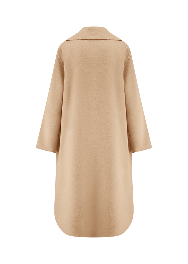 Mantel, Beige, Langjacke, Oversized, Kragen