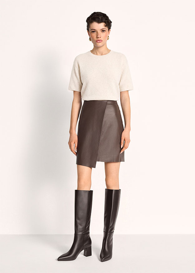 top, kurzarm, fleece, strick, rock, stiefel