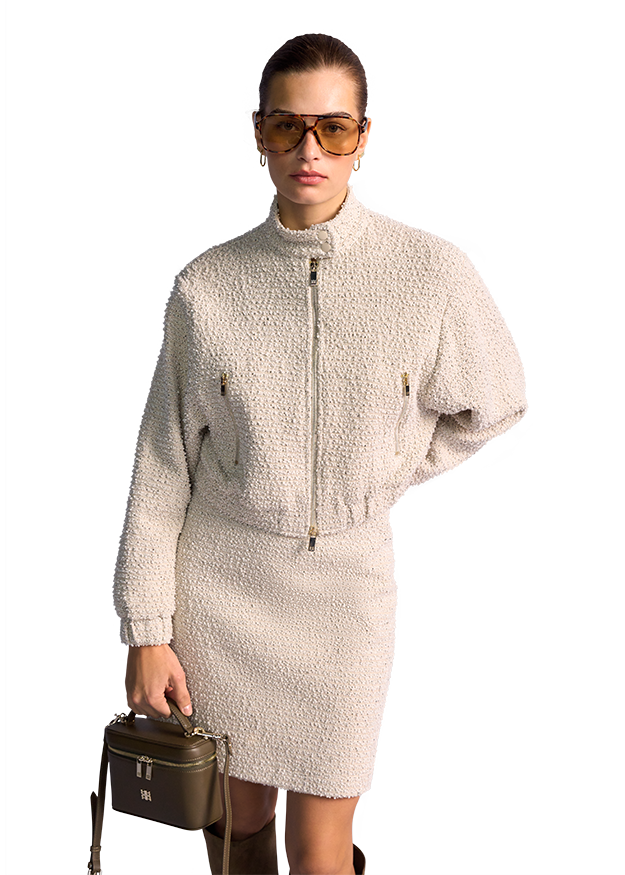 Cropped Bouclé Jacket