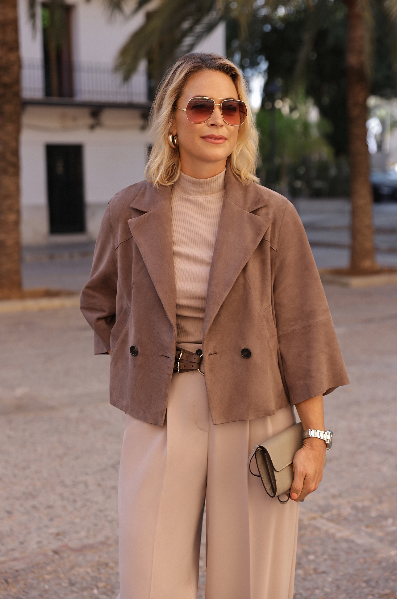 Mantel, Sonnenbrille, Blazer, Modisch