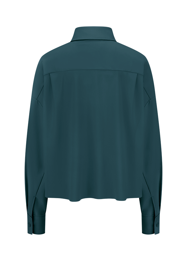 Bluse, Langarm, Halsausschnitt, Große Größe, Einfarbig