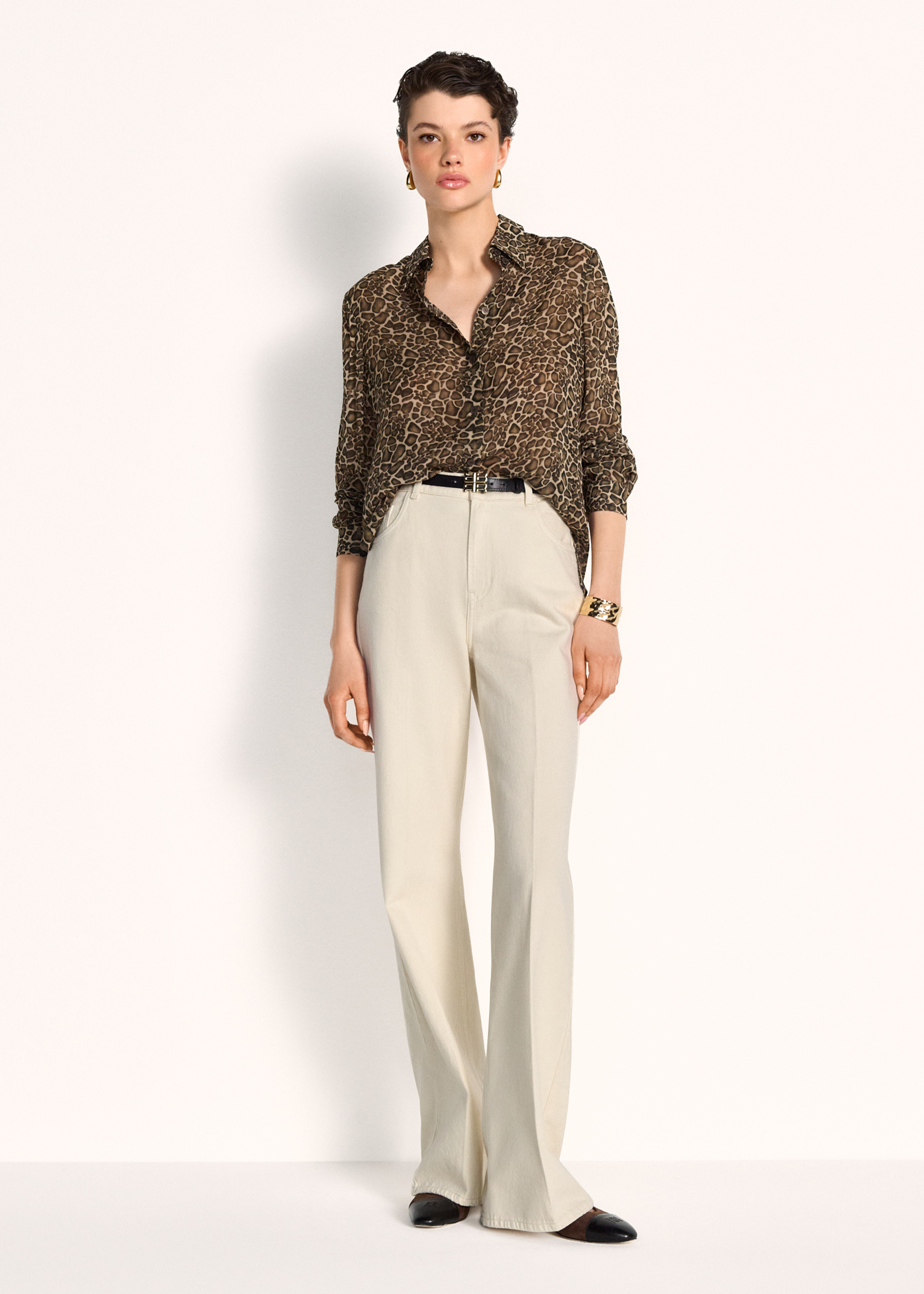 Bluse mit Animal-Print
