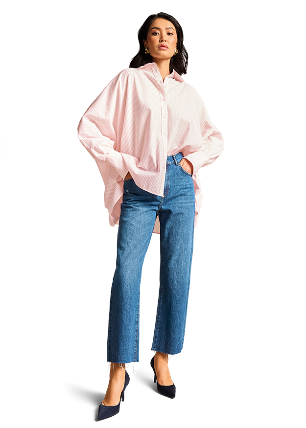 Hosen, Bluse, Jeans, Langarm, Person