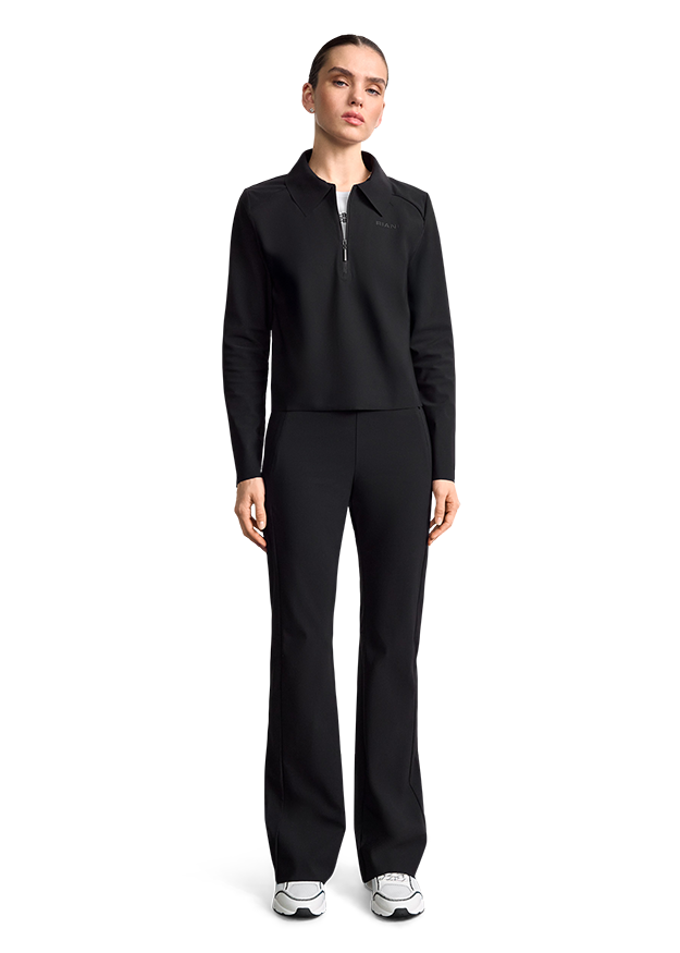 hosenanzug, fleece, zipp, langarm, schwarz