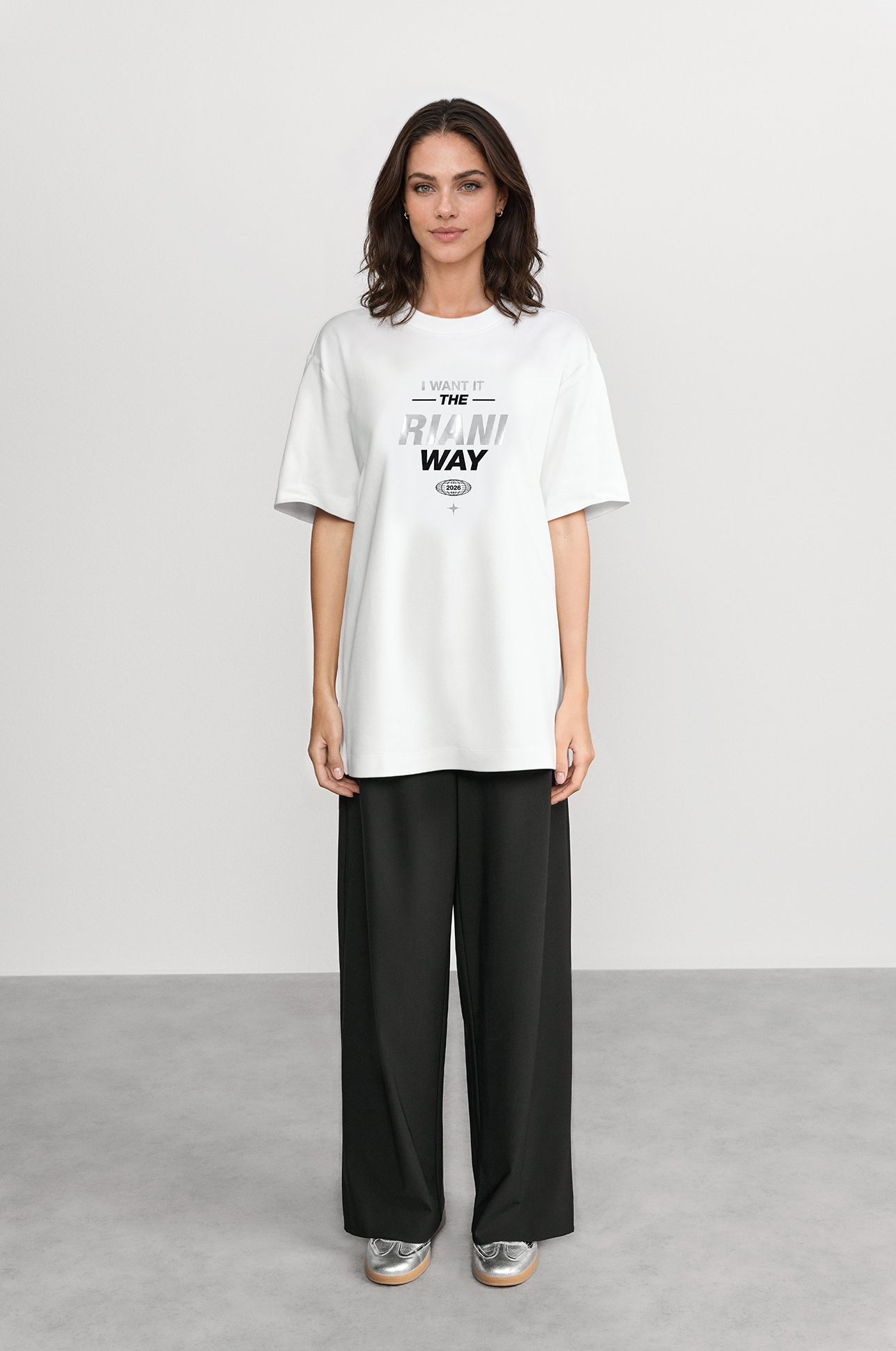 T-Shirt, Graphic, White, Short-sleeve, Loose fit