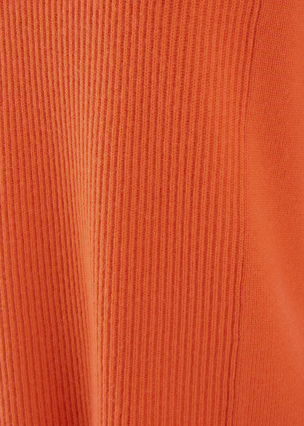 orange, gerippt, Strick, Stoff, Textur