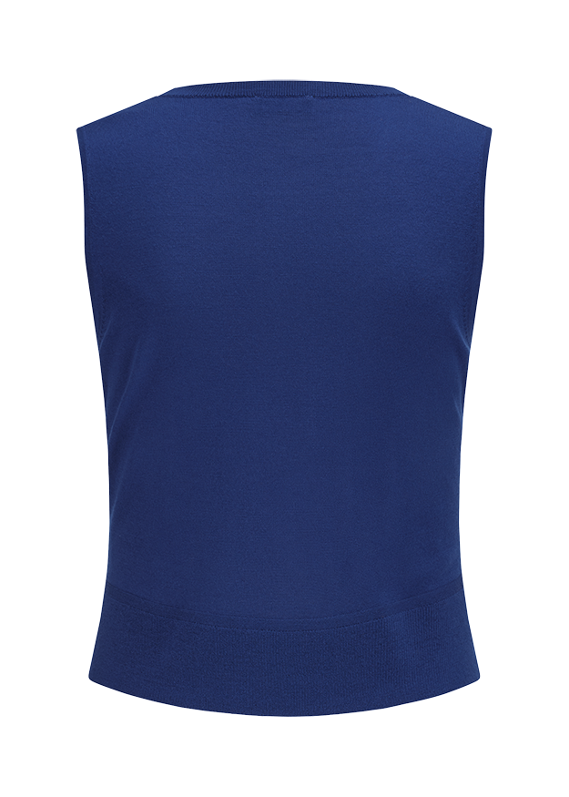 Tanktop, Sleeveless, Blue, Knit, Casual