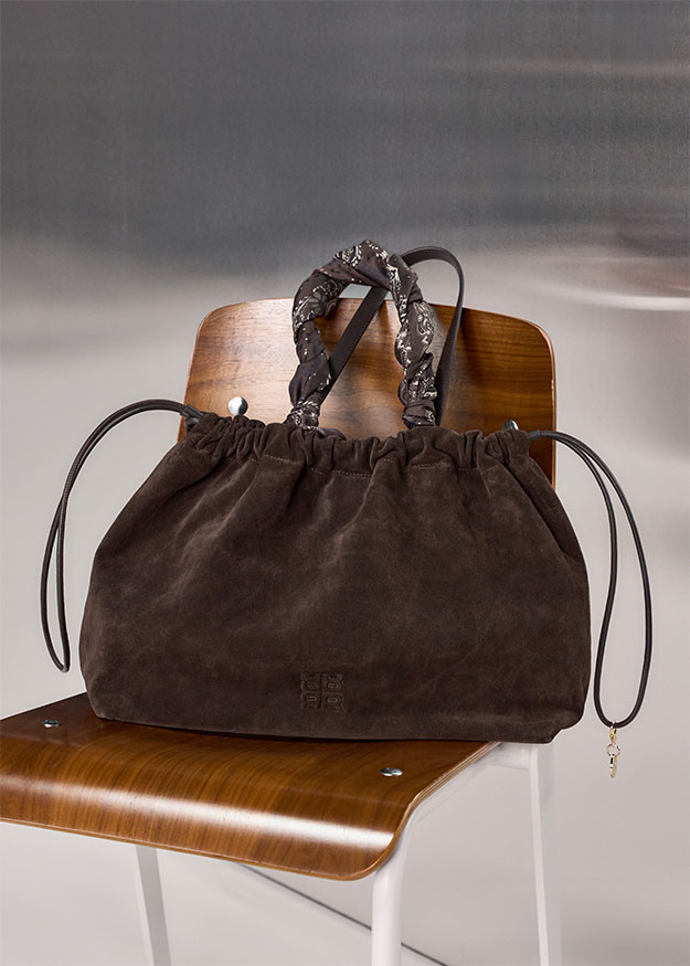handtasche, ledertasche, braune tasche, drawstring bag, iro nton