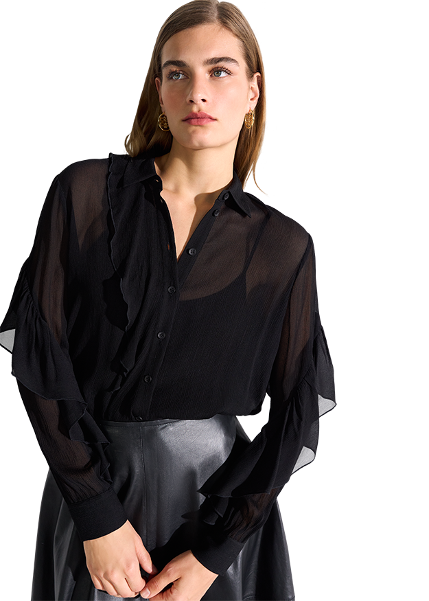 Bluse Mit Volants