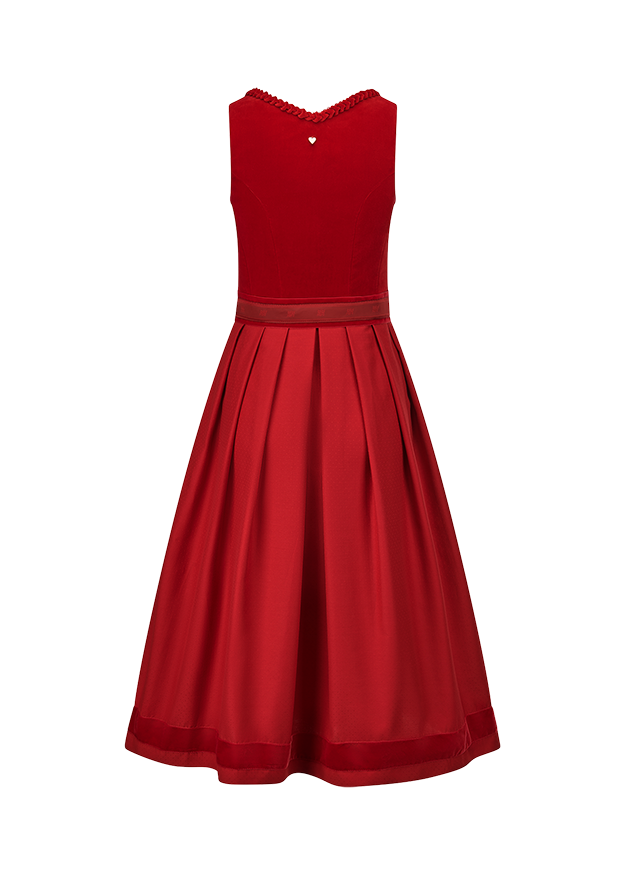 Abendkleid, Kleid, rot, Schnittkleid, Volants/Plissee