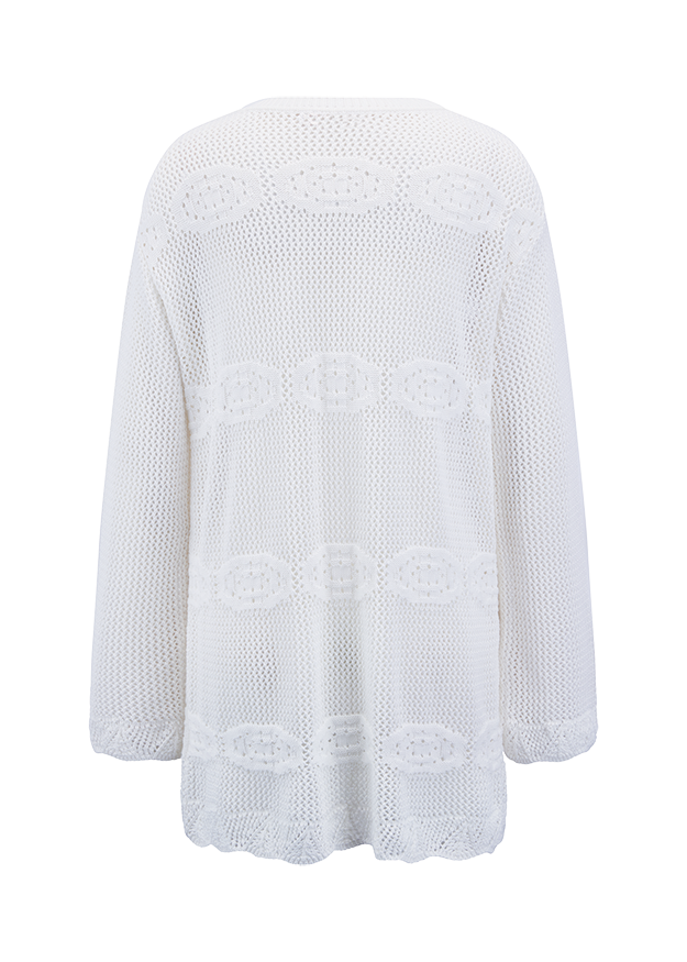 Langarm, Bluse, Strickwaren, Pullover, Mantel