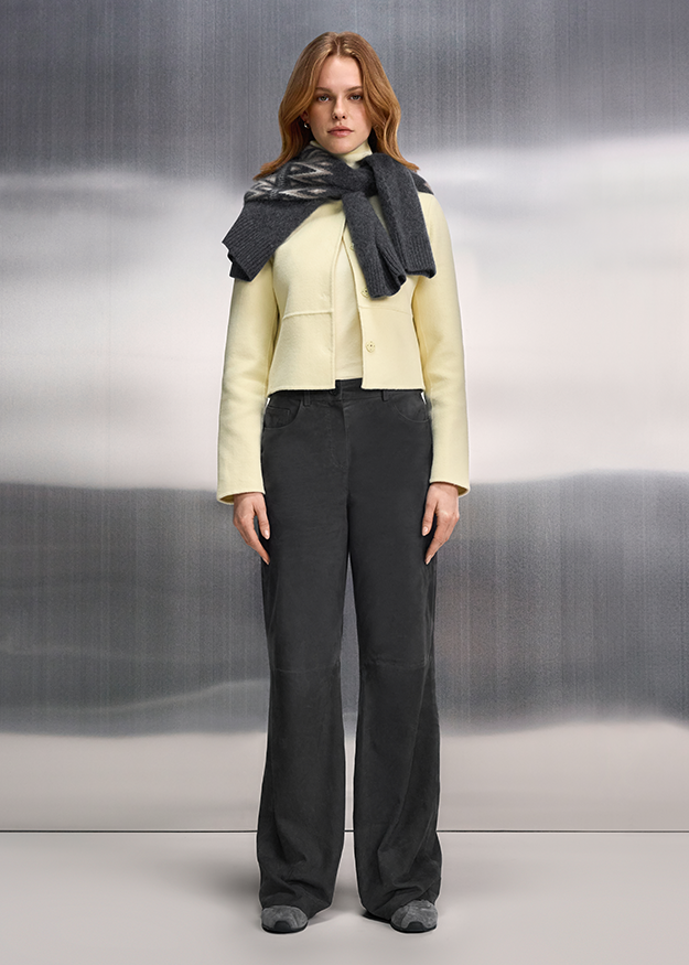 Jacke, Kleidung, Mantel-Alternative, Bundhose, Schal