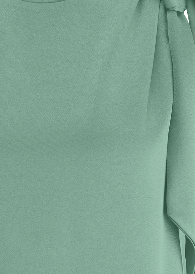 damenoberteil, grün, schleife, einfarbig, viskose?