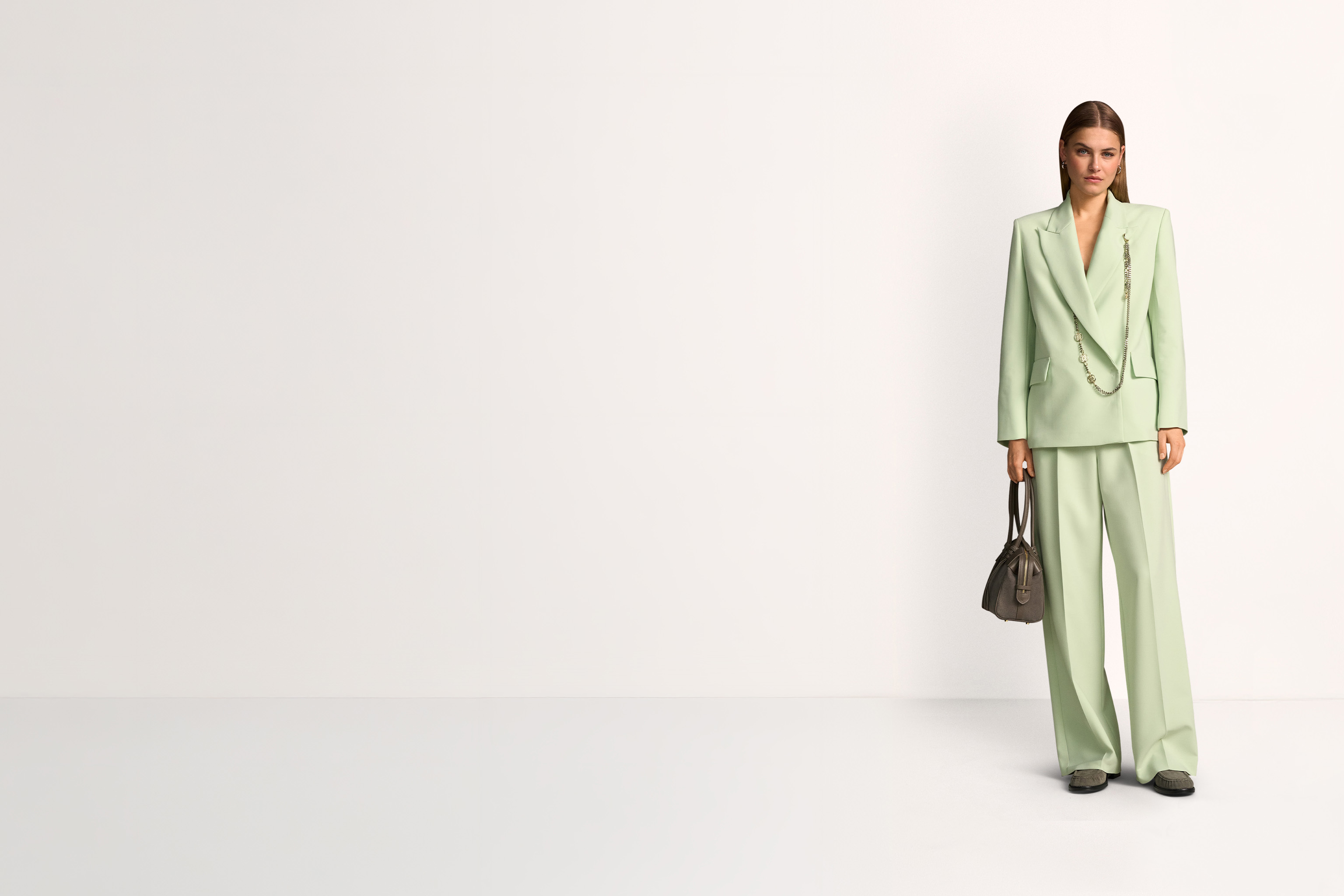 Blazer, Anzug, Mintgrün, Jacke, Hose