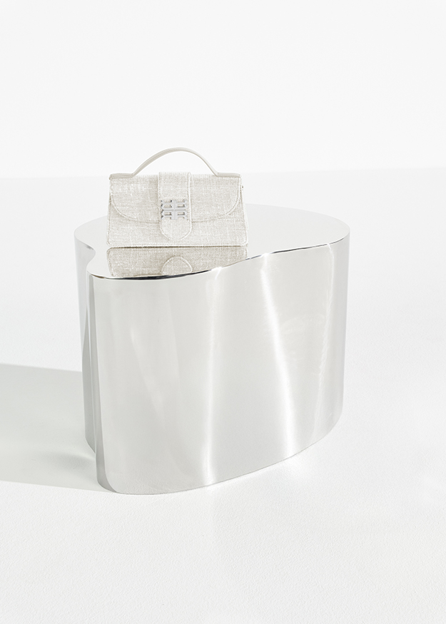 handtasche, mini-tasche, silber, Metallisch, texturiert